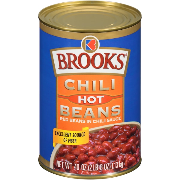 Brooks Chili Hot Beans 40 oz., PK12